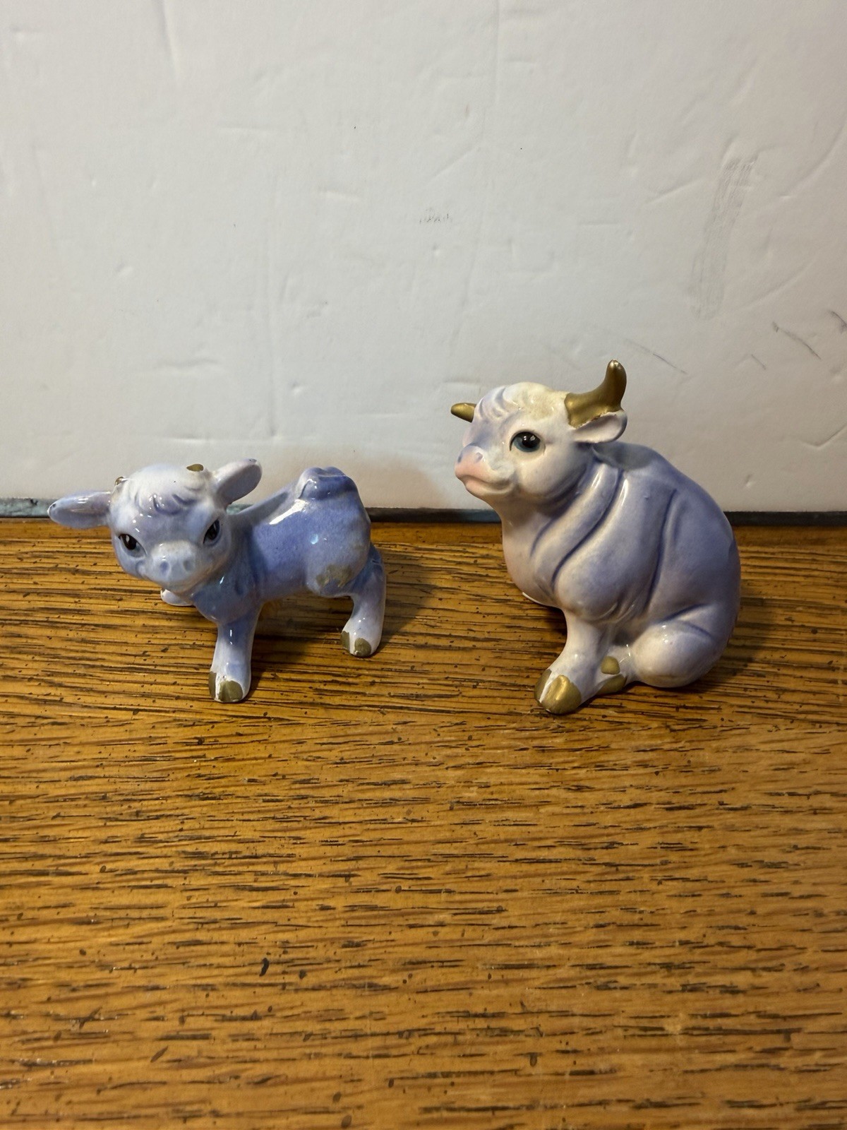 Vintage Victoria Ceramics Purple Cow & Calf Salt & Pepper Shakers Japan 1950s Vintage Victoria Ceramics Purple Cow & Calf Salt & Pepper Shakers Japan 1950s