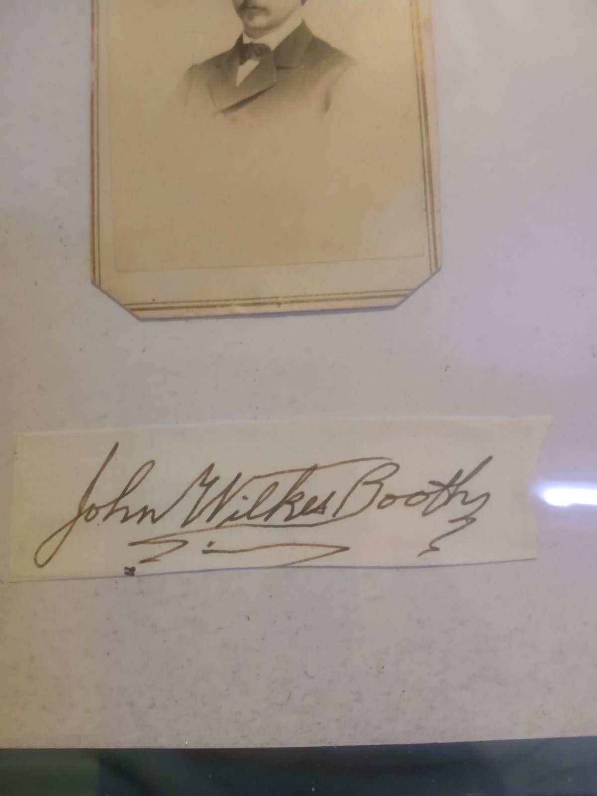 John Wilkes Booth signed autograph cut John Wilkes Booth signed autograph cut