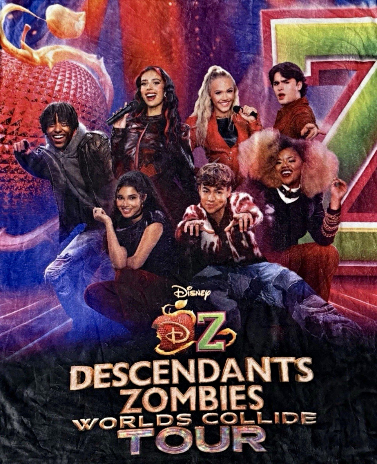 NEW Disney Descendants Zombies Worlds Collide Tour Bedding Blanket