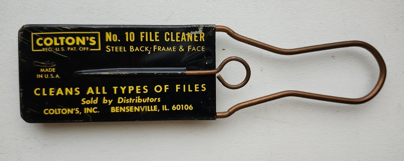 Vintage Colton's No. 10 File Card / Cleaner E.C. Knudson Chicago Made In The USA