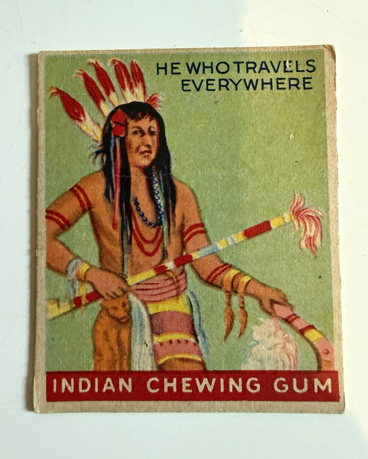 1947 Goudey Indian Gum #85 He Who Travels Everywhere Chippewa R773 Card 1947 Goudey Indian Gum #85 He Who Travels Everywhere Chippewa R773 Card