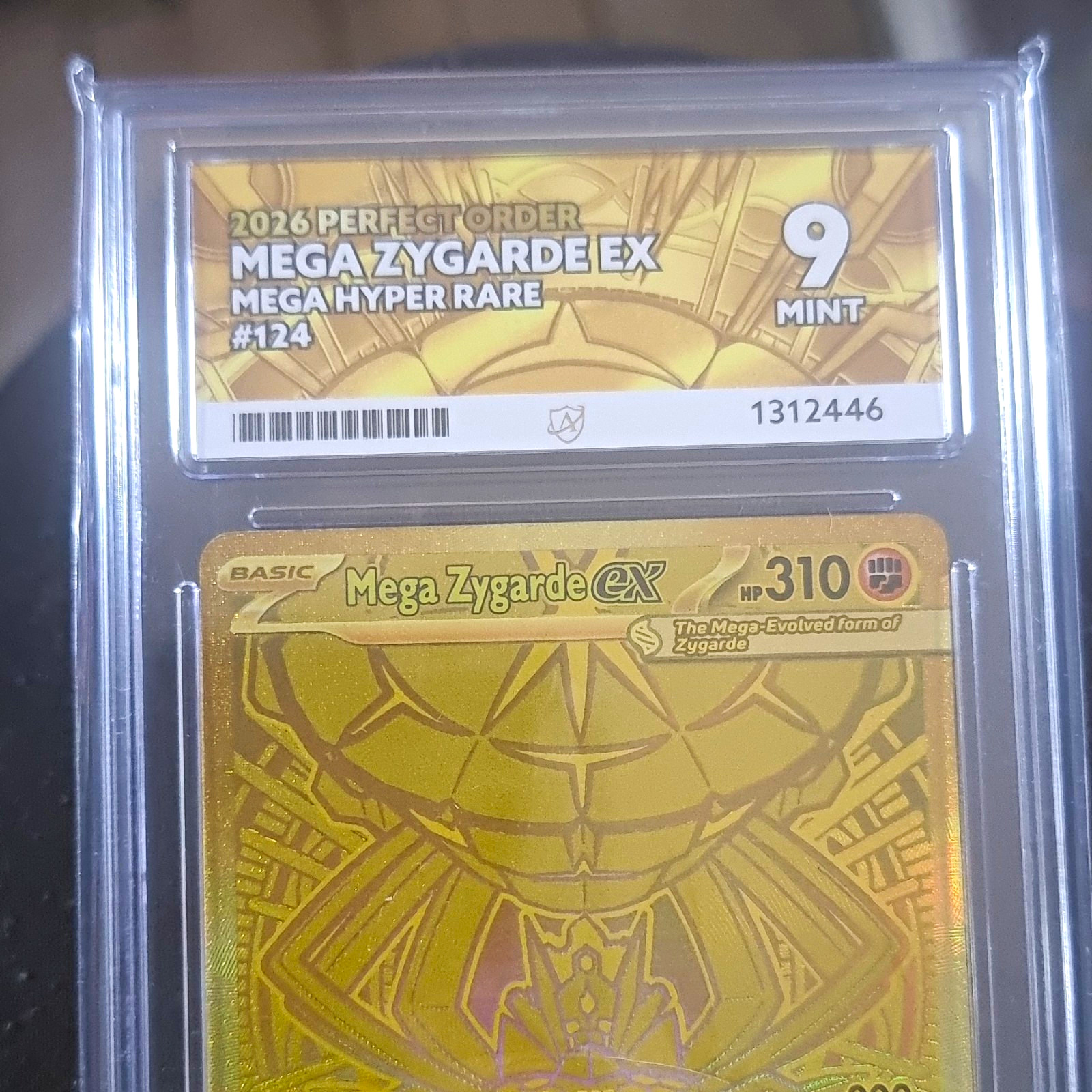 Mega Zygarde EX 124 2026 Perfect Order Mega Hyper Rare Foil ACE 9 Graded