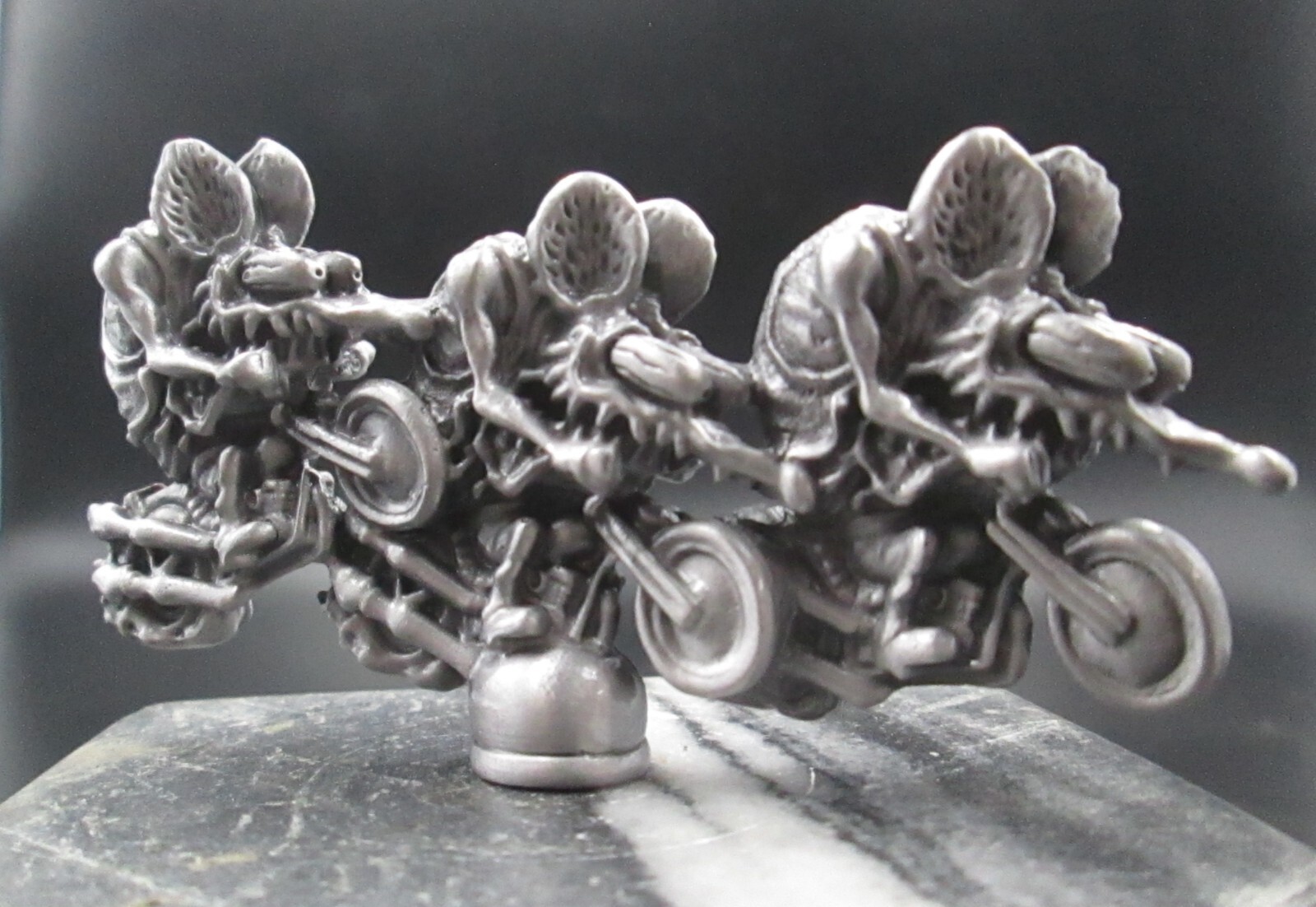rat fink biker gang  ed roth  ratrod hotrod vintage car hood ornament