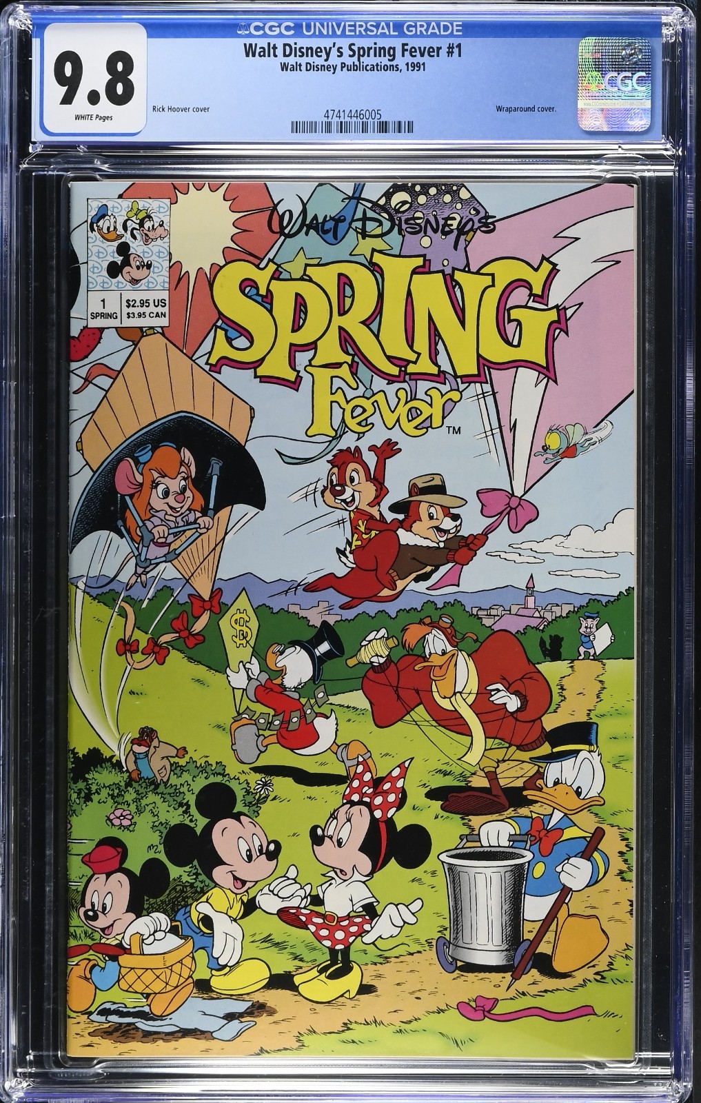 🐣 Walt Disney\'s Spring Fever #1 CGC 9.8 WP 1991 Rick Hoover Wraparound Cover