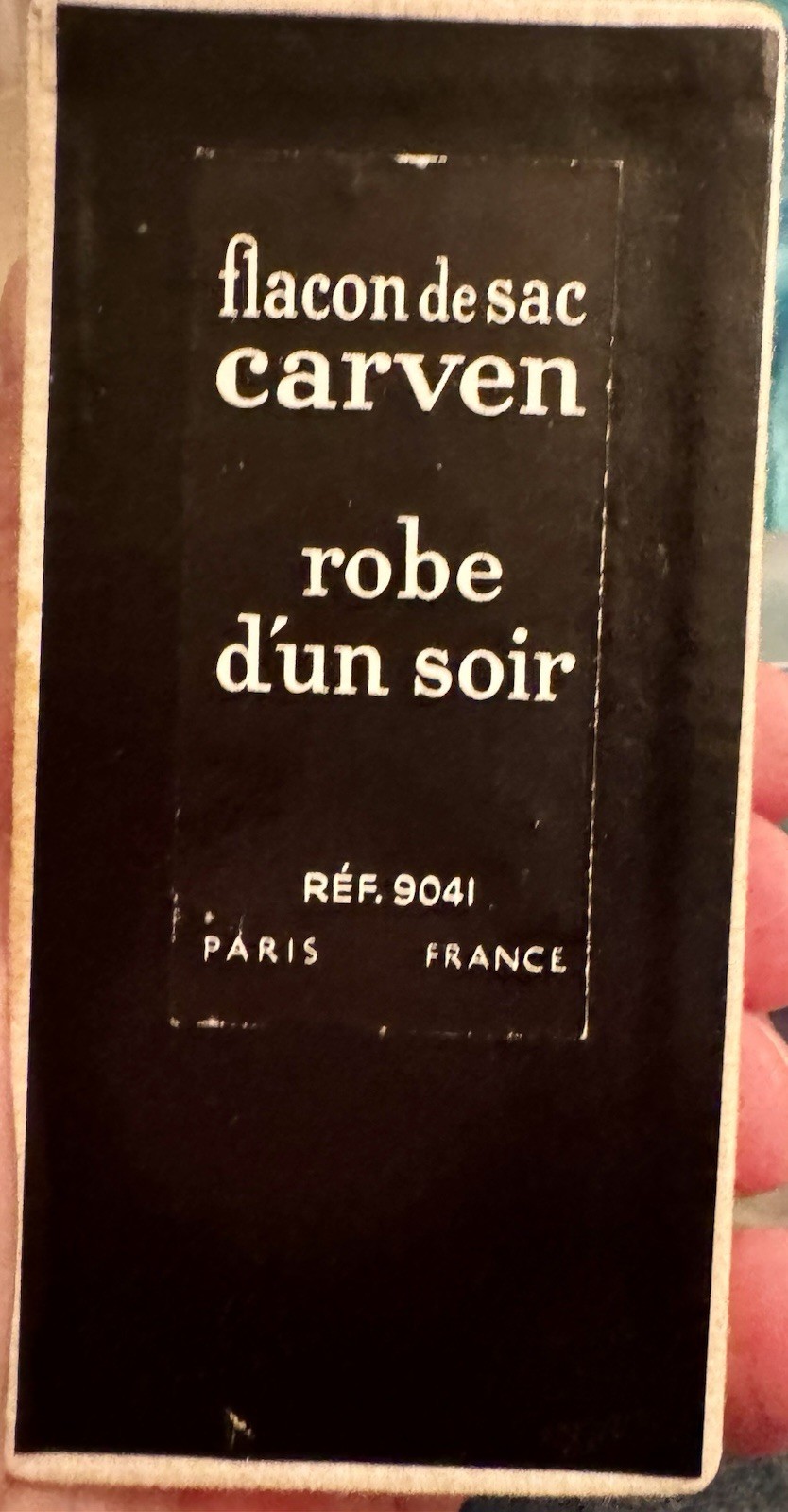 Vintage Carven Robe d’Un Soir  Paris France Purse Perfume Flacon de Sac w/ box