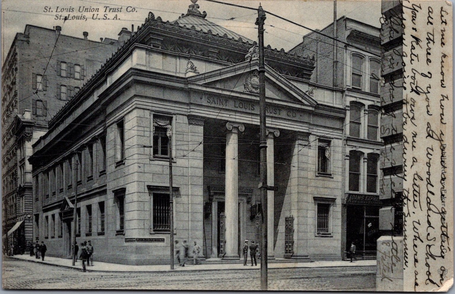 1907 St. Louis Union Trust Co. Postcard - Historic MO Architecture 1907 St. Louis Union Trust Co. Postcard - Historic MO Architecture