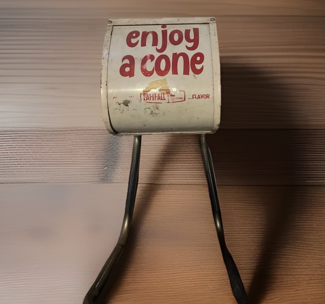 Vintage Eat It All - Enjoy A Cone - Ice Cream Cone Holder Dispenser