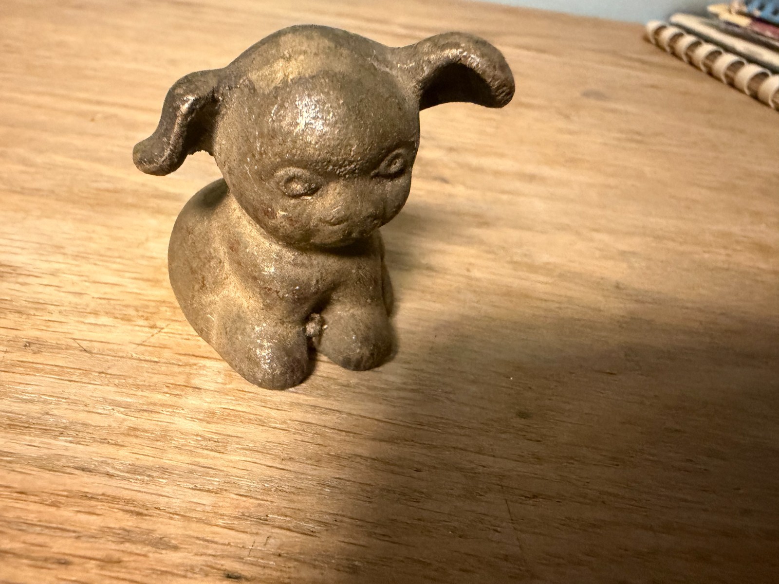 Antique Original Hubley Hines Cast Iron Puppy Dog Paper Weight 1.5\