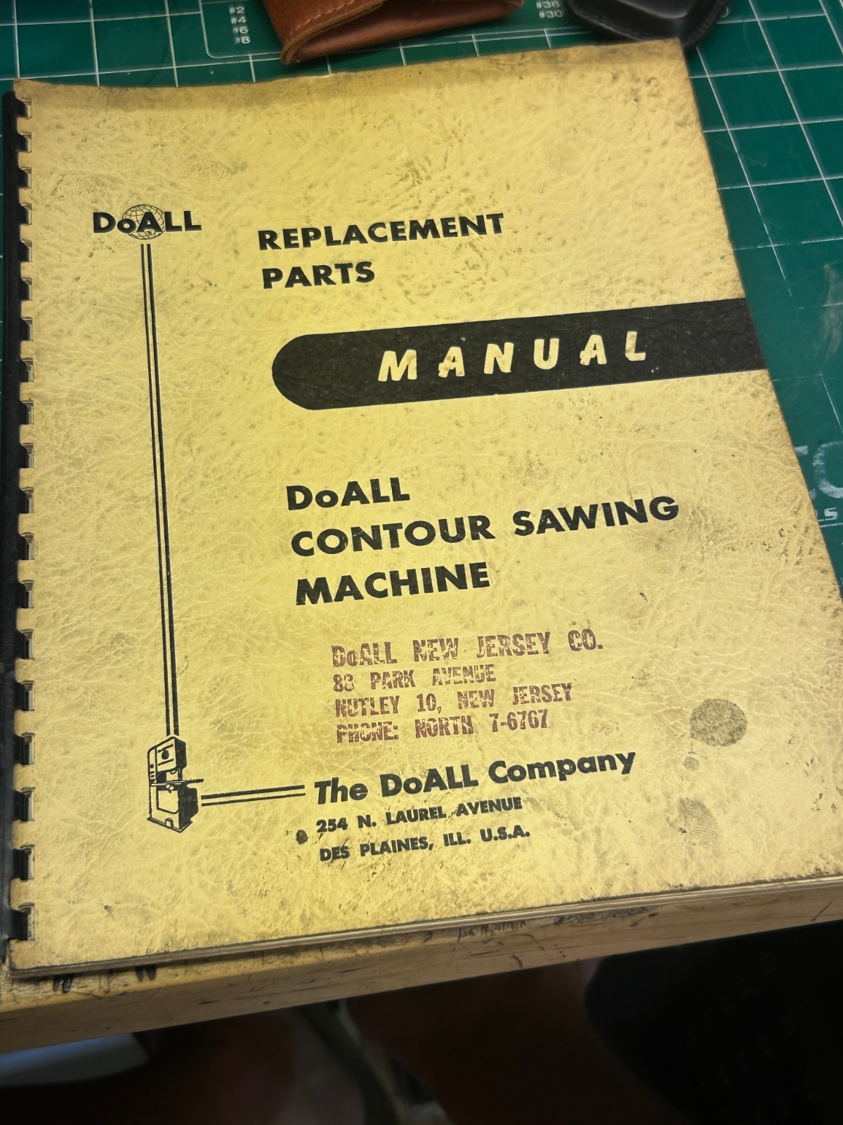 MACHINIST HmShf L\\MILL Vintage DoAll Contour Machines Replacement Parts Manual