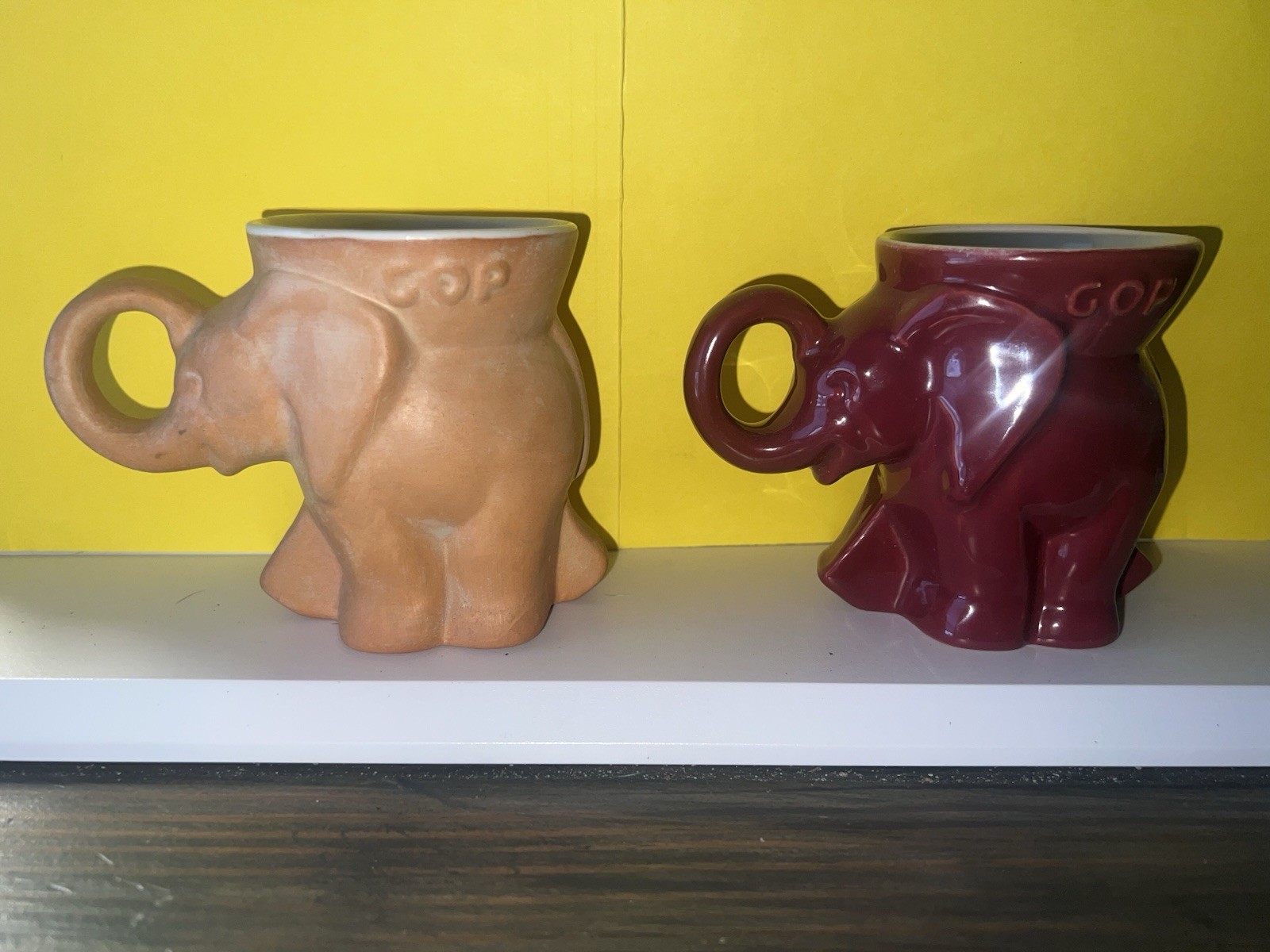 1980 & 1984 Republican National Convention RNC Elephant Mugs Ronald Reagan GOP