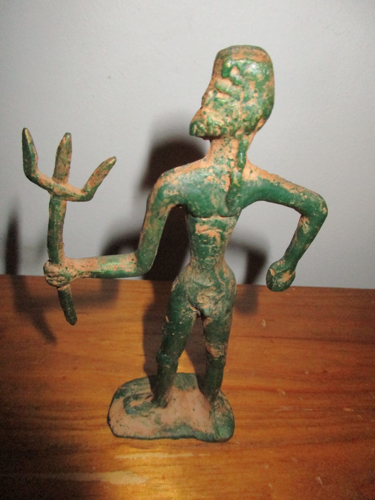 Poseidon, Greek God of the Sea, Holding a Trident 5 1/2
