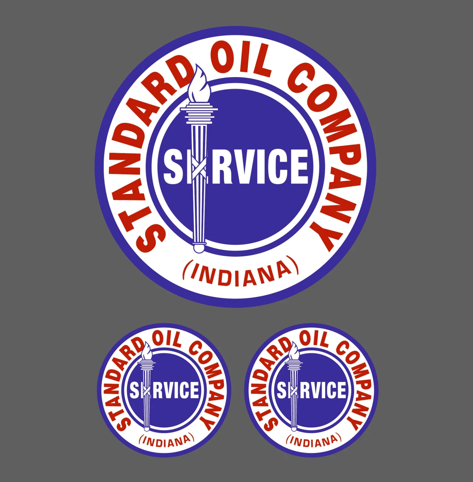 Standard Indiana Co Vintage Look L XL Distressed Vinyl Decal Sticker Made in USA