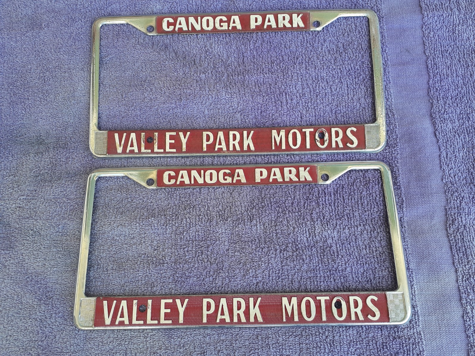 Vintage Canoga Park California Valley Park Motors/Ford License Plate Frame