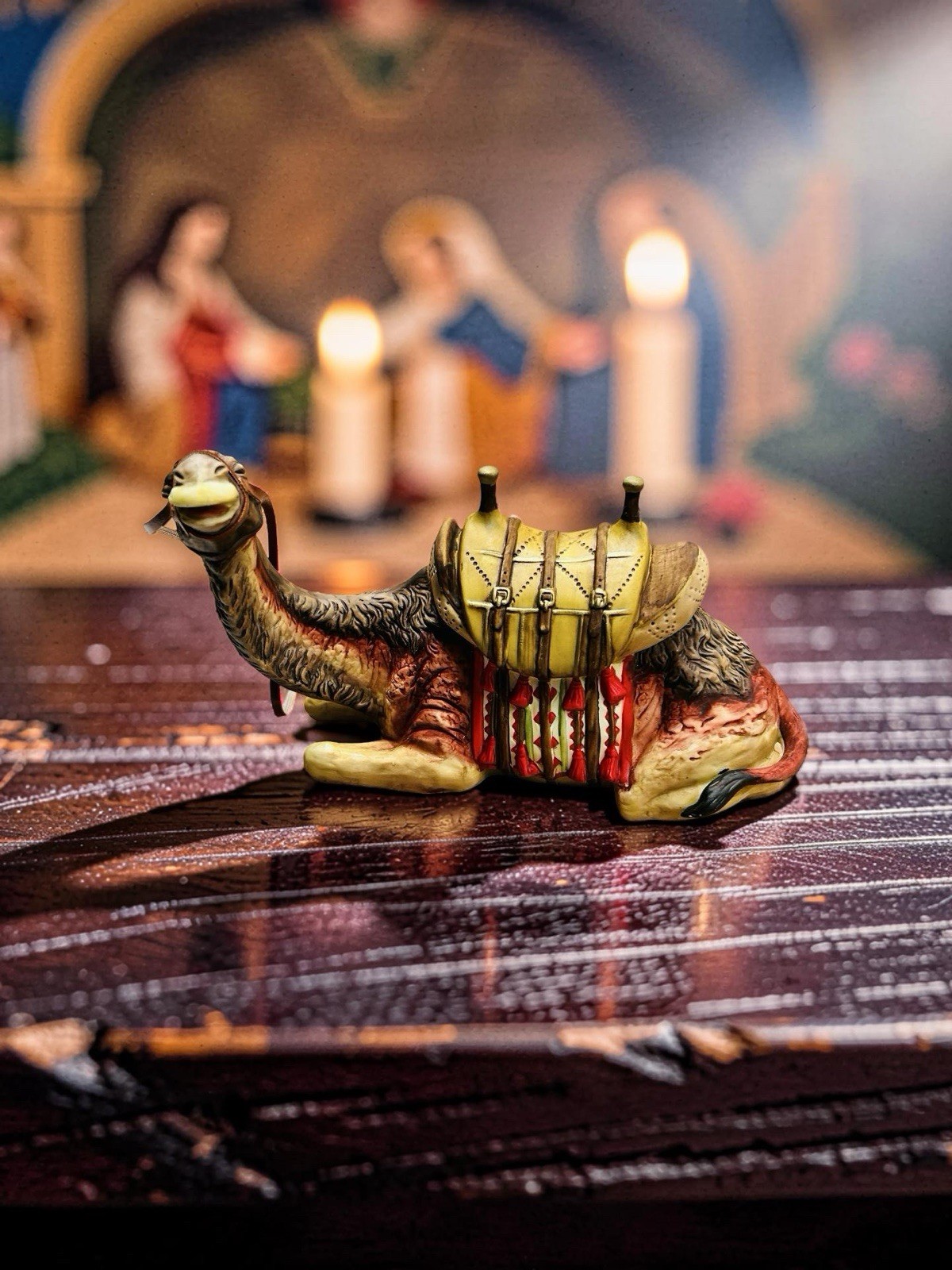 VTG O'WELL Grandeur Noel Nativity CAMEL Hand Painted Porcelain 2000 Replacement 