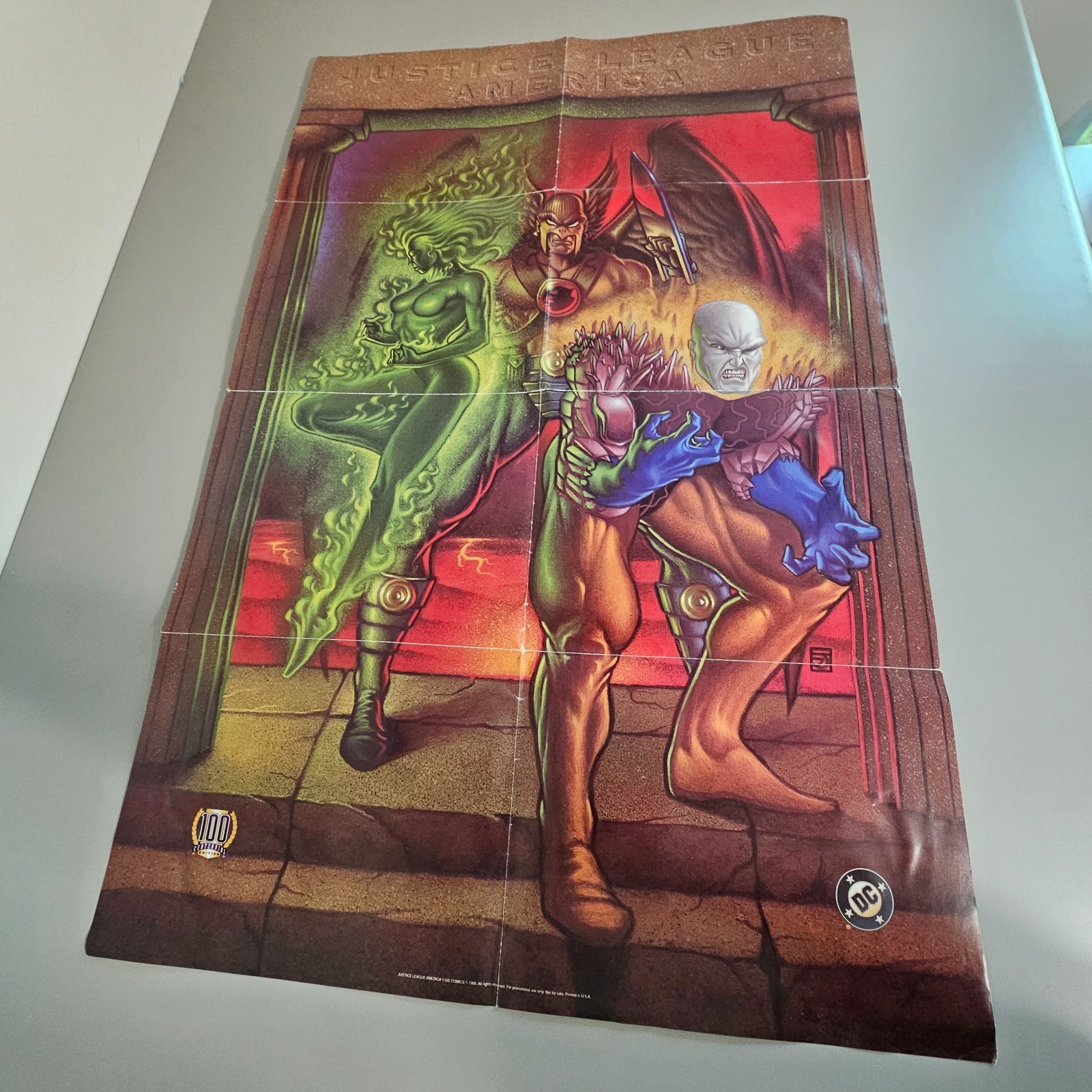 Vintage 1995 DC Justice League America Villains Promo Poster 22x34 Comics RARE