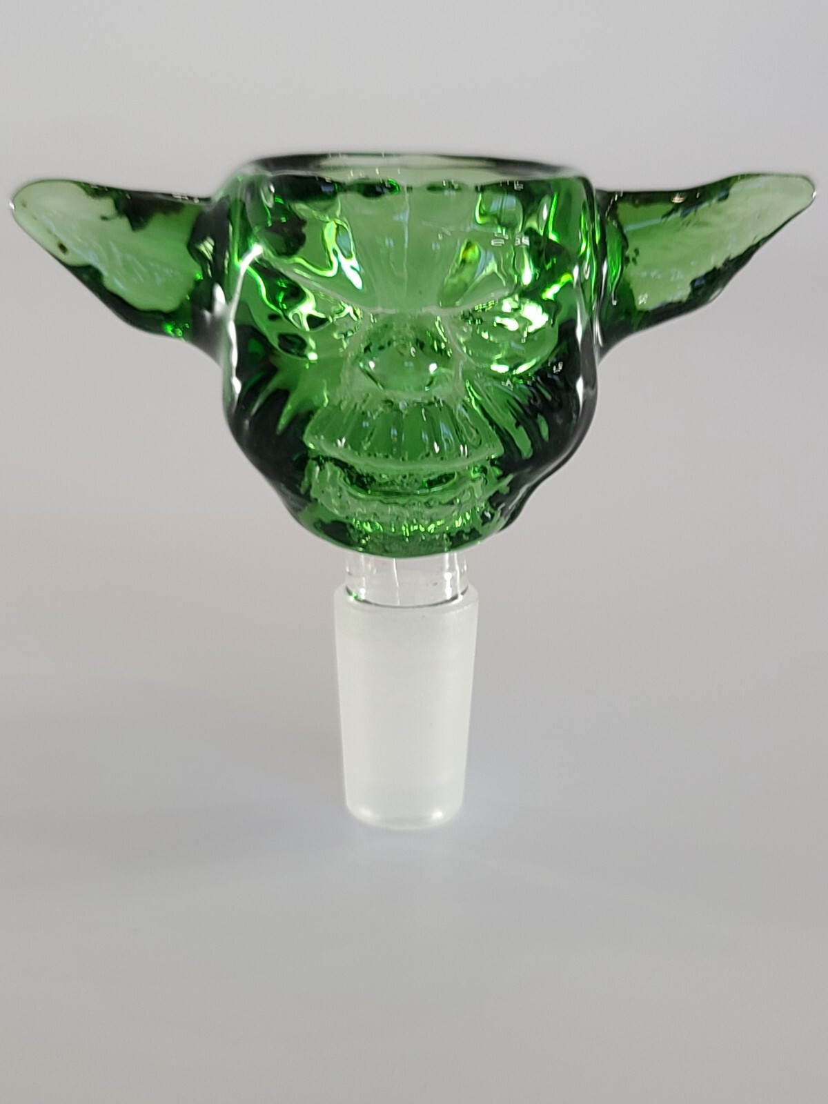 14MM Cool Green Unique Thick Glass Star Wars Yoda Replacement Hookah Bowl Slide 