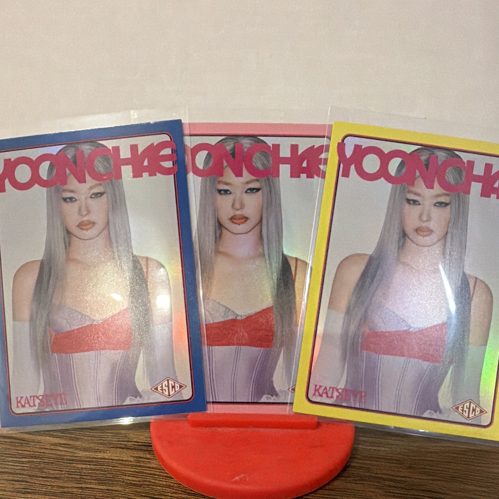 HYBE x Geffen KATSEYE WILD YOONCHAE Yoonchae #28 /200 /400 /600 3 card lot