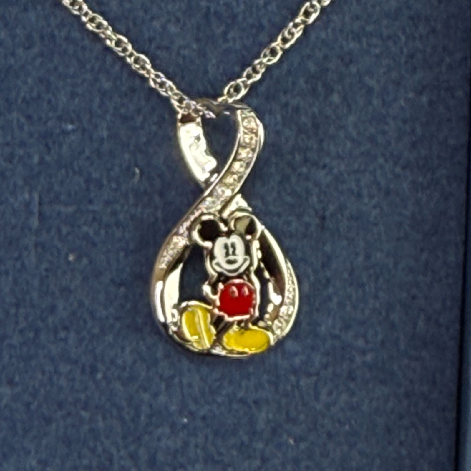 Disney Mickey Mouse Forever Infinity Necklace By Bradford Exchange