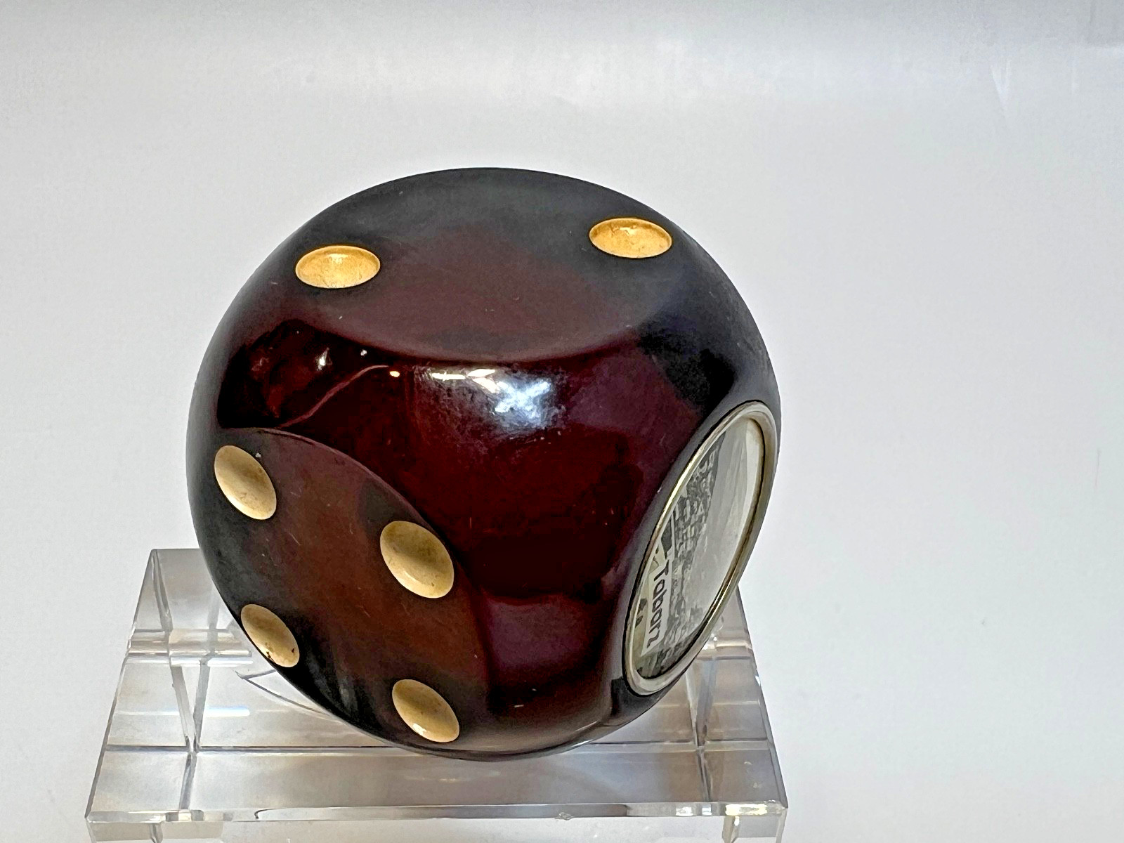 Antique German Art Deco Cherry Red Amber Bakelite Faturan Casino Die Dice 40gr.