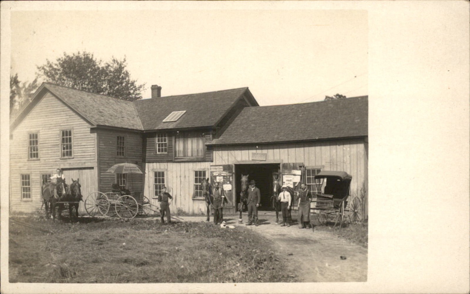 Wilbraham Massachusetts MA Blacksmith Shop c1910 Real Photo Vintage Postcard bhn