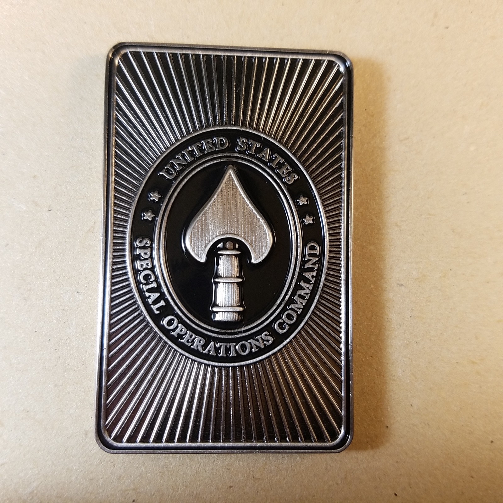 Special operations command Ace of Spades Challenge Coin 2.2