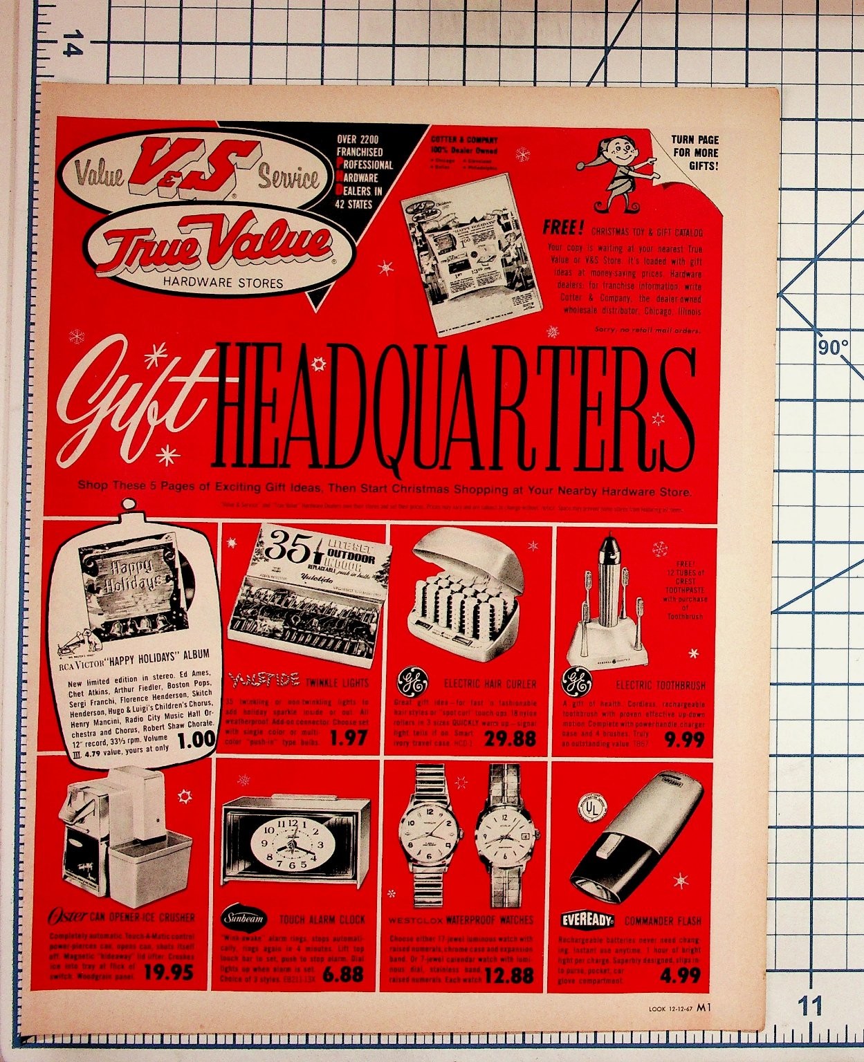 Vintage 1960s V&S True Value Hardware Stores Christmas Gift 5-Page Magazine Ad