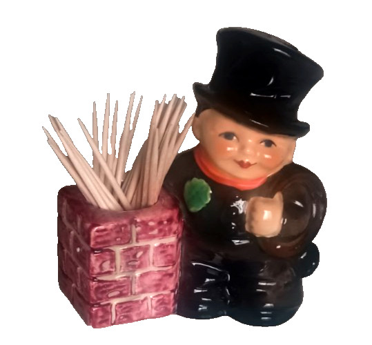 Vintage Goebel 81501 Chimney Sweep Toothpick Holder Porcelain West Germany