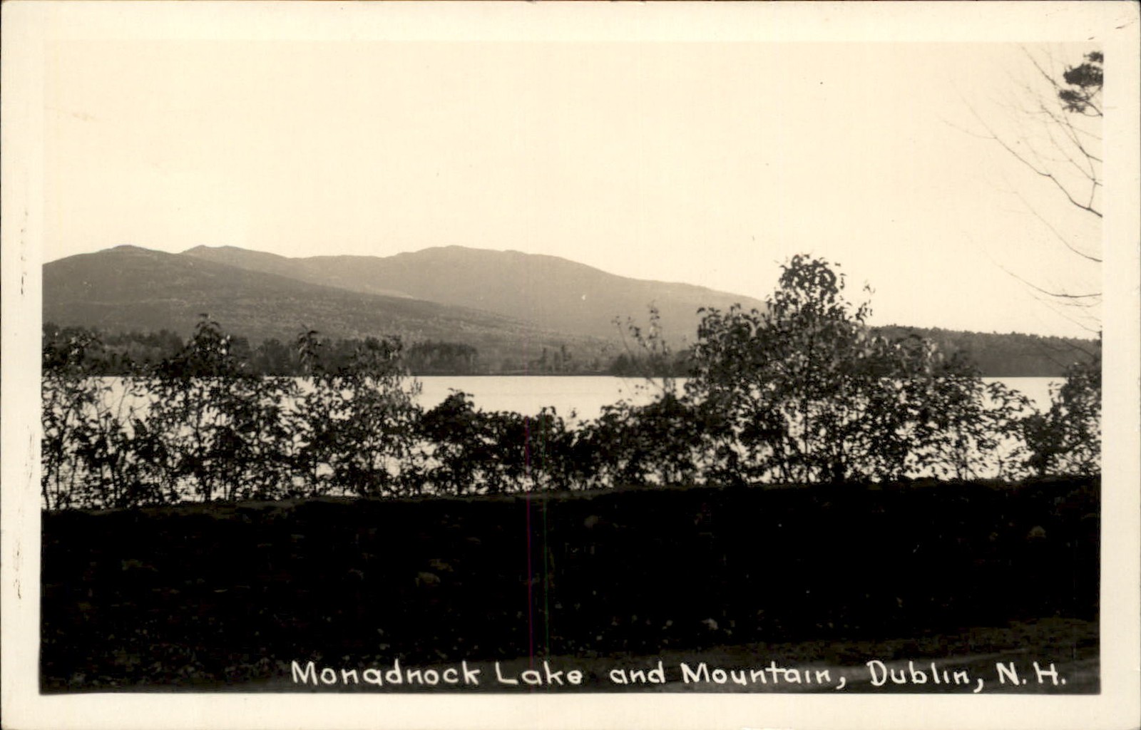 Dublin NH Moadnock Lake and Mountain c1950s Real Photo Vintage Postcard Dublin NH Moadnock Lake and Mountain c1950s Real Photo Vintage Postcard