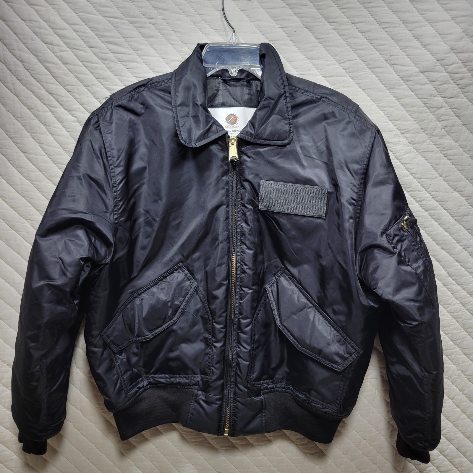 US Military Pilot CWU-45/P Flight Jacket Flyer\'s Cold Weather SMALL USAF Black
