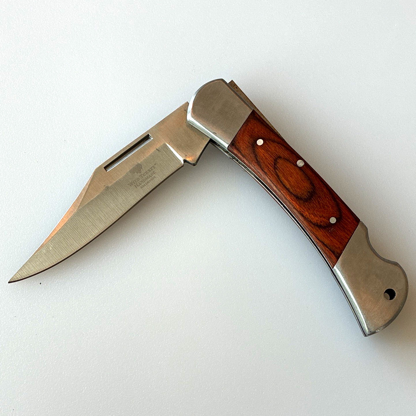 Wild Turkey Handmade Collection Lockback Pocketknife Clip Point SS   No Box