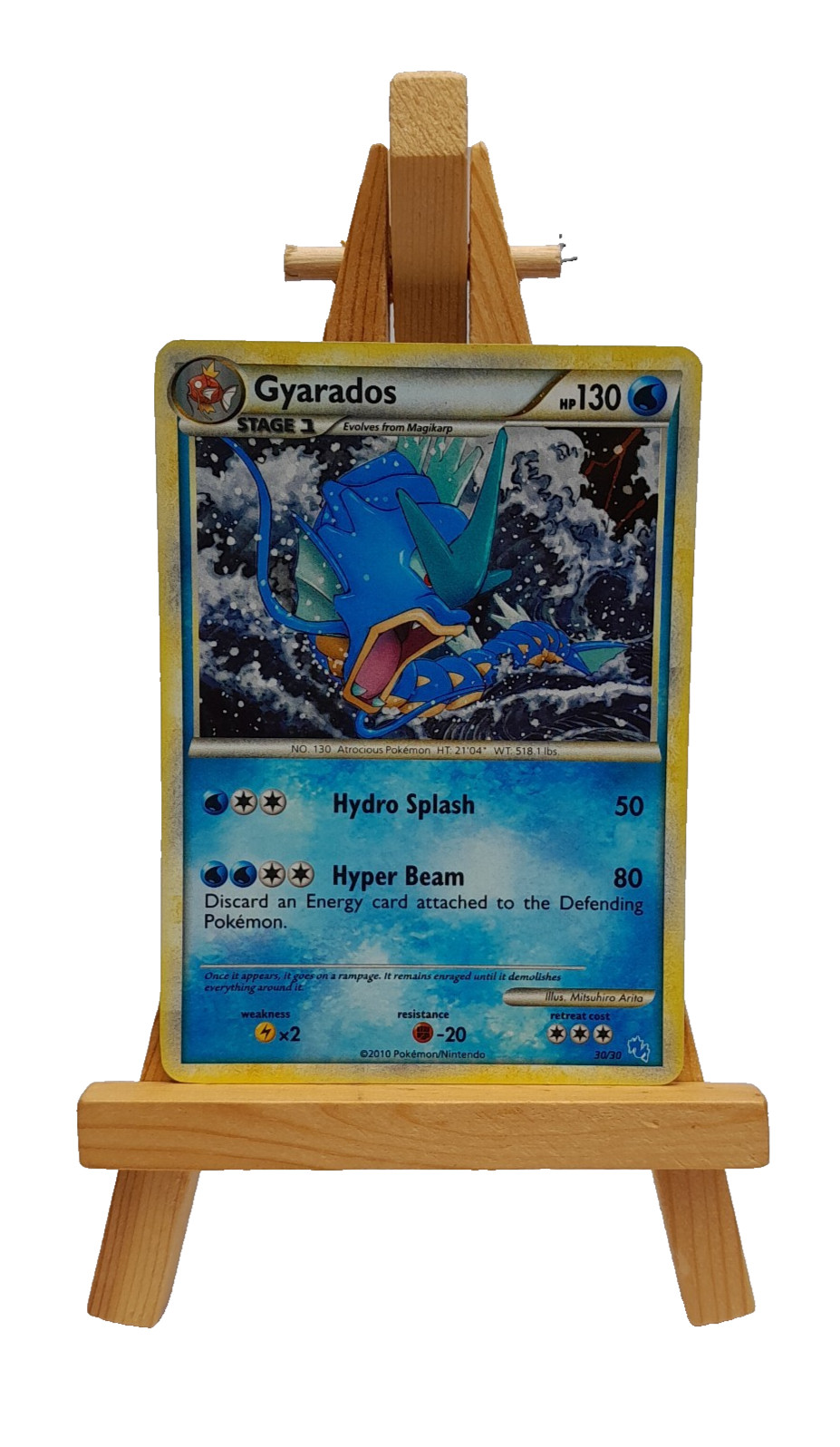 GYARADOS 30/30 HOLO RARE HGSS TRAINER KIT POKEMON TCG CARD EXCELLENT