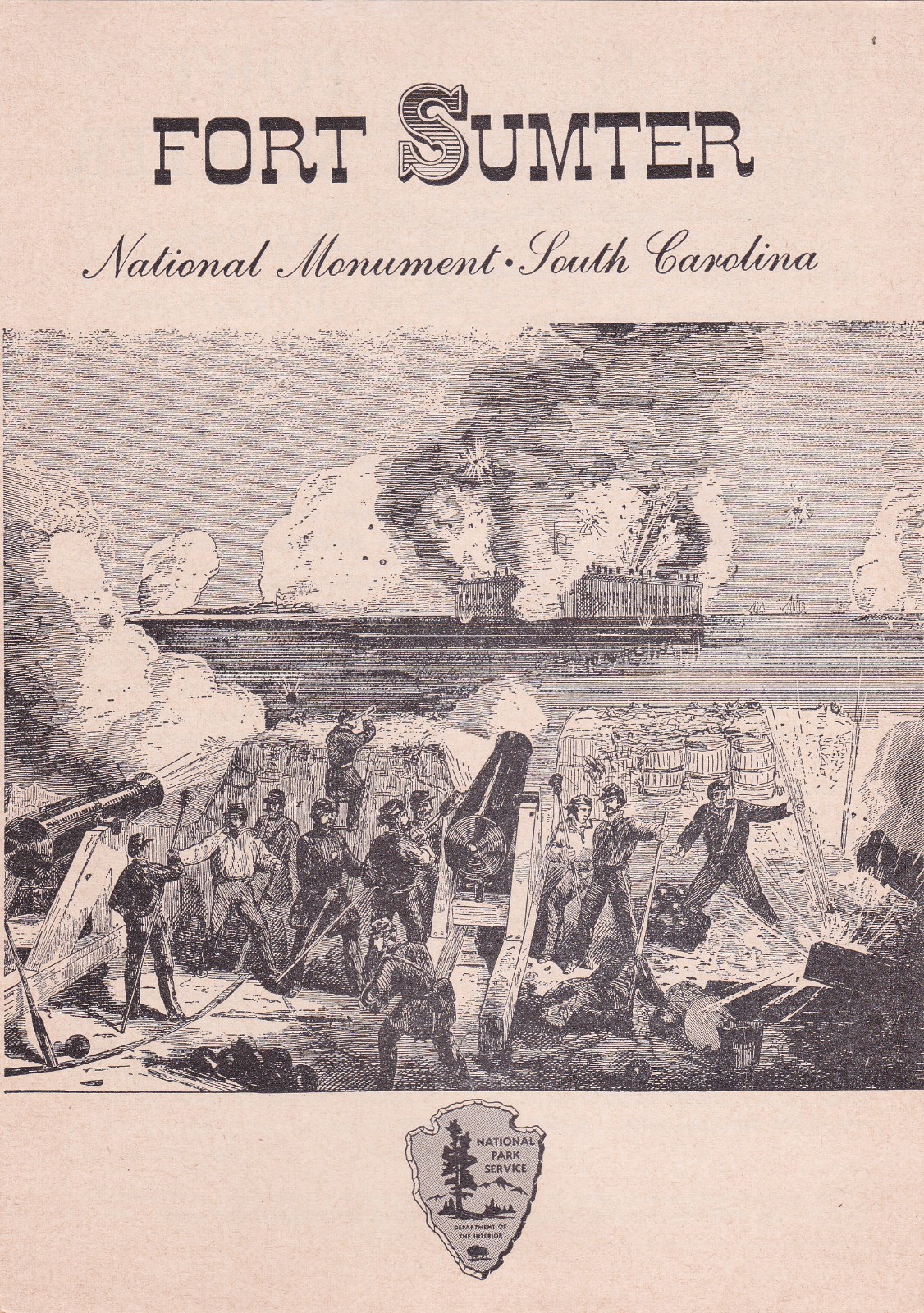 1955 Fort Sumter National Monument Map Brochure