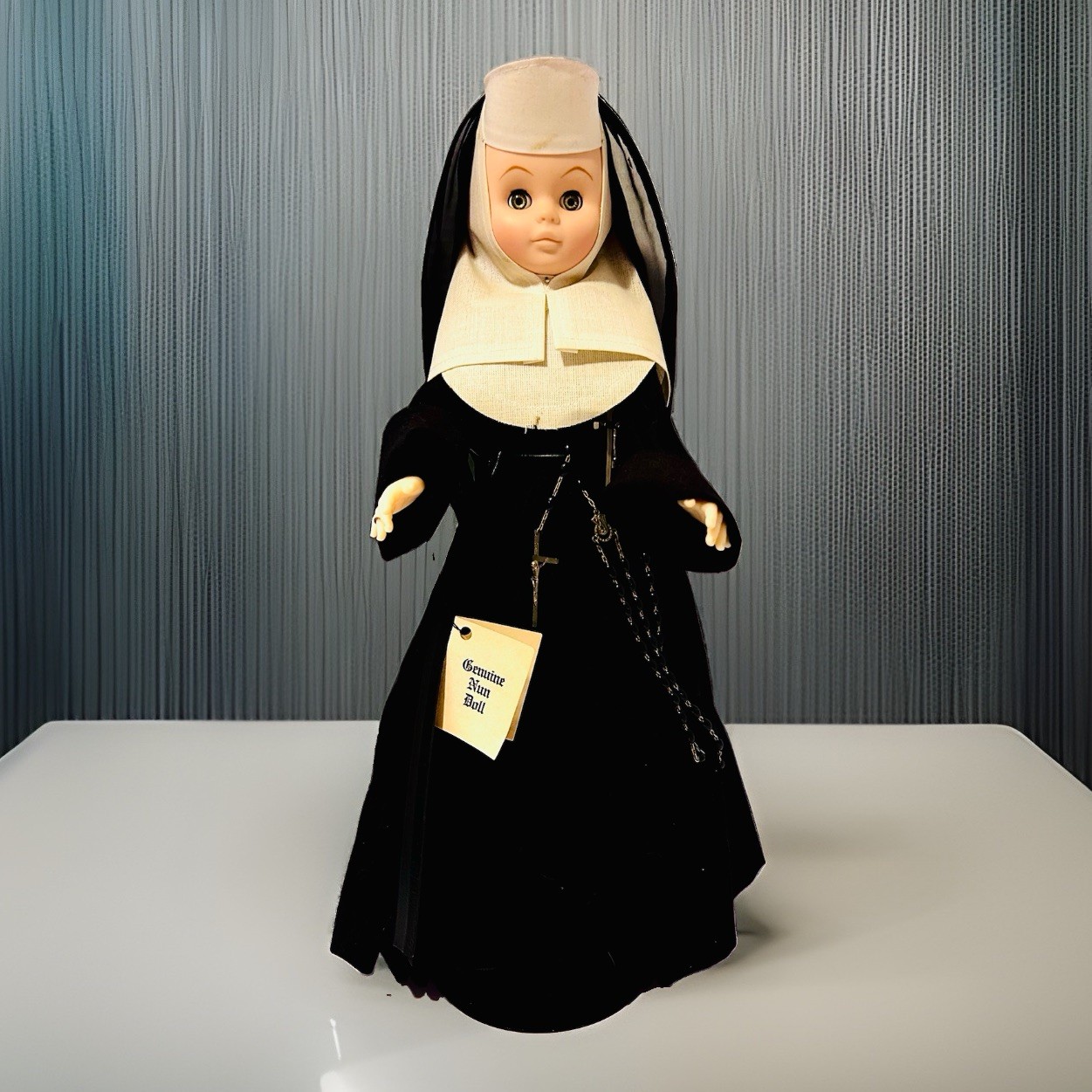 Vintage 1985 Genuine Nun Doll “Sister Of The Order Of Mercy” W/ Box & Stand