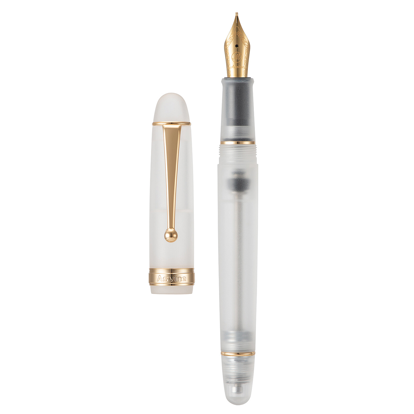 Asvine V126 Vacuum Filling Fountain Pen EF/F/M/1.1 Nib, Matte Acrylic Office Pen