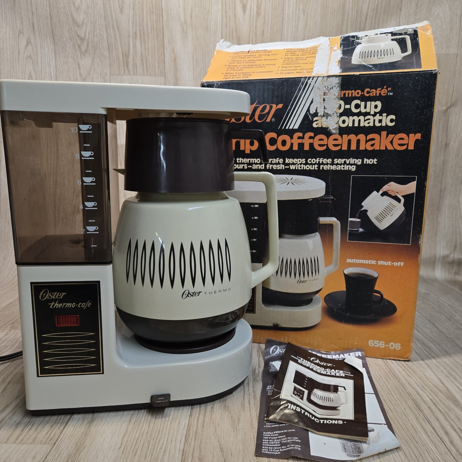 Vintage Oster Thermo-Cafe 10 Cup Coffee Maker 656-36 Hong Kong w/ Box Works