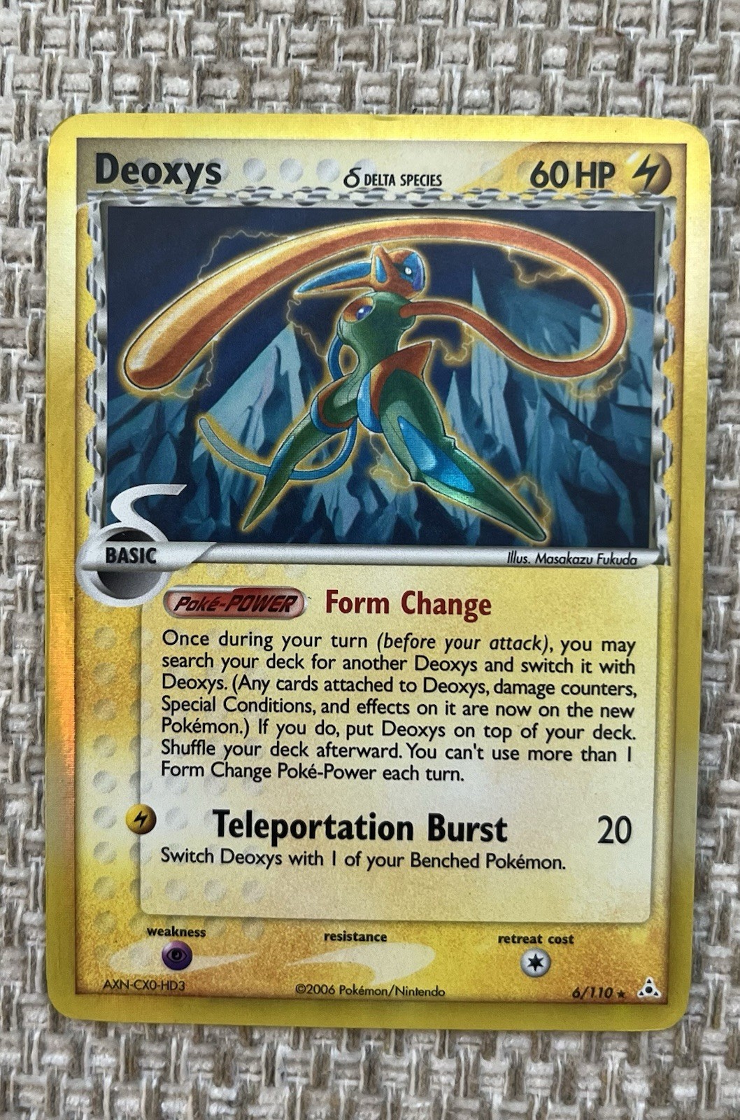 Deoxys (Delta Species - Speed Forme) Holo Rare EX Holon Phantoms 6/110 LP/MP