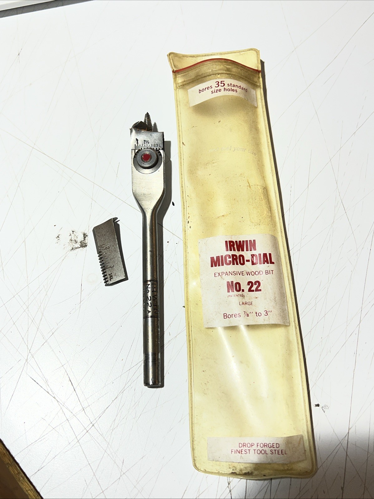 IRWIN Micro Dial Expansive WOOD BIT No. 22A. Bores 7/8