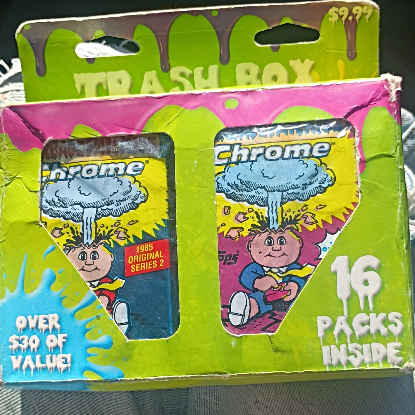 Garbage pail Kids chrome Trash Box 16 Packs original packaging Garbage pail Kids chrome Trash Box 16 Packs original packaging