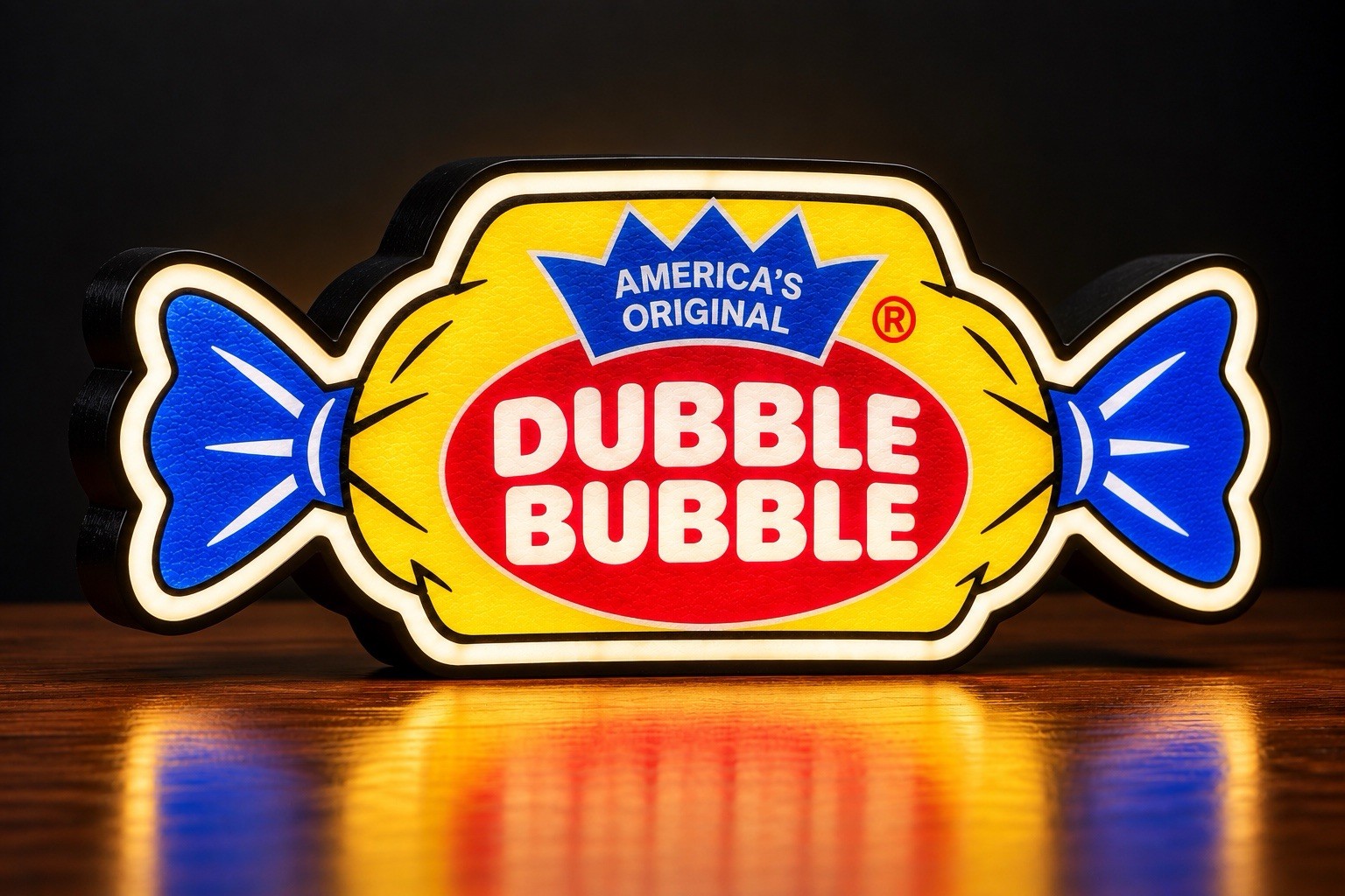 Dubble Bubble Gum LED 3D Printed LightBox Desk Display – Retro Candy  Sign
