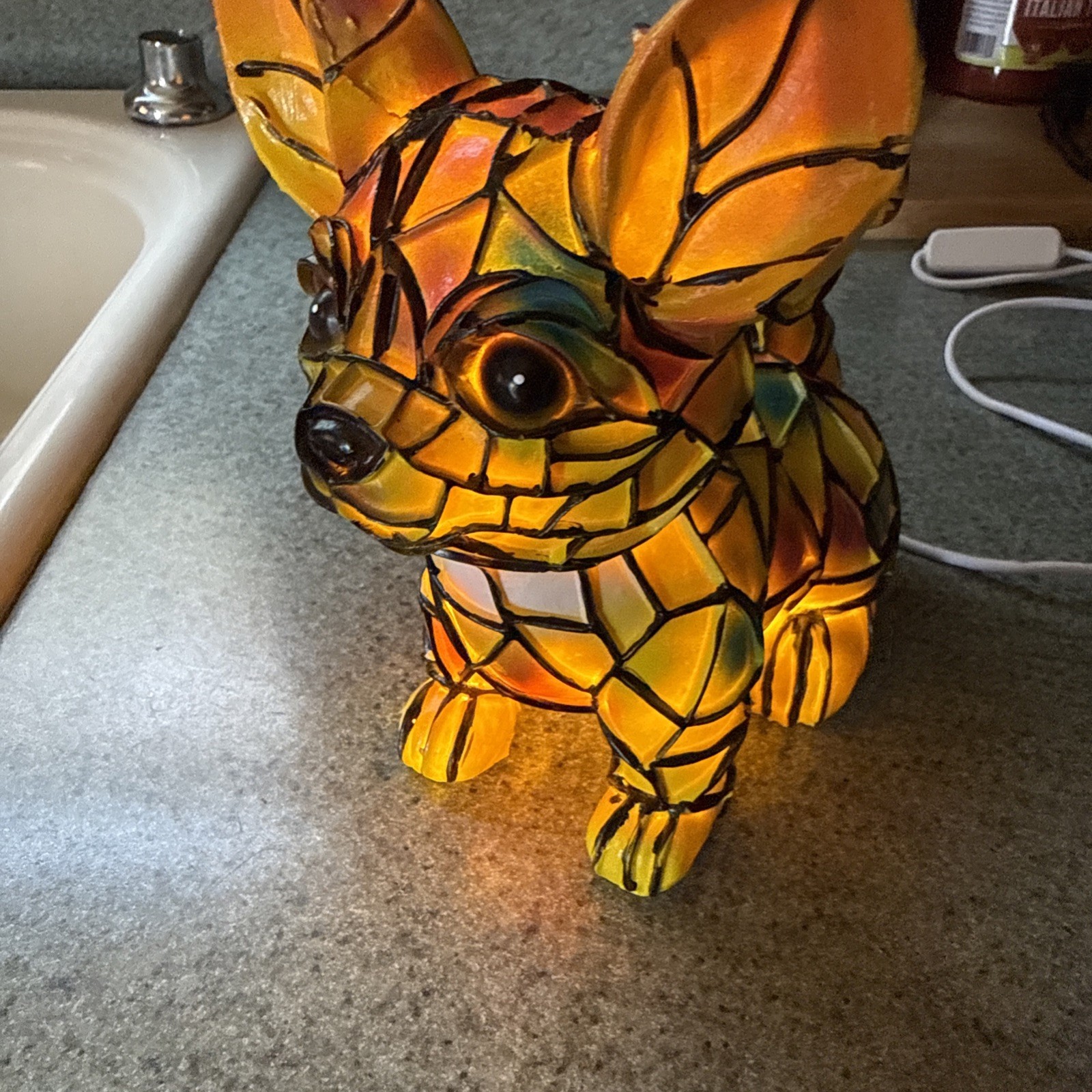 What An Adorable Mosaic Design Chihuahua LED Light USB Powered 