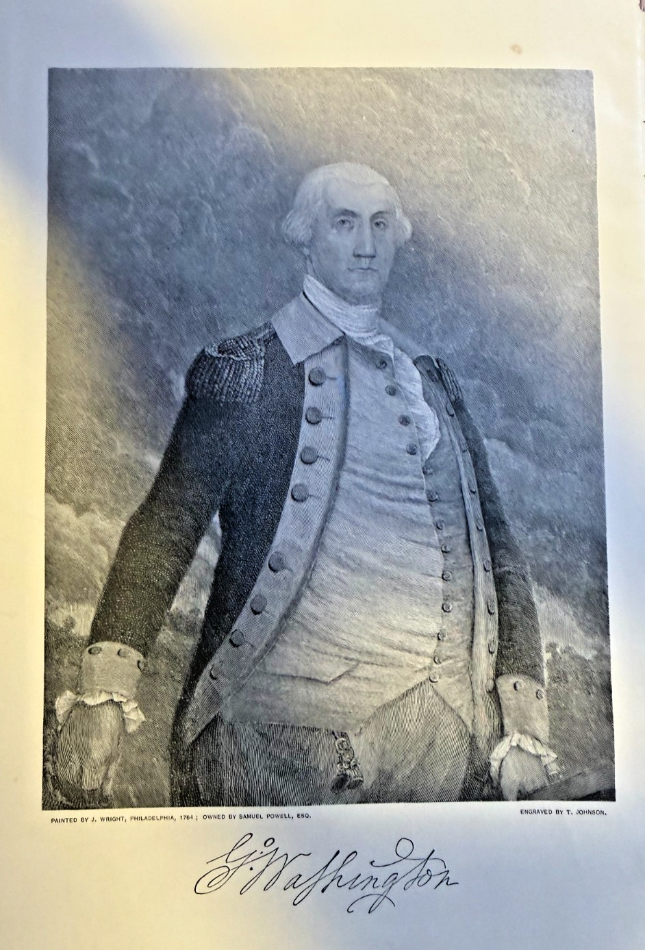 1887 Vintage Magazine Illustration General George Washington