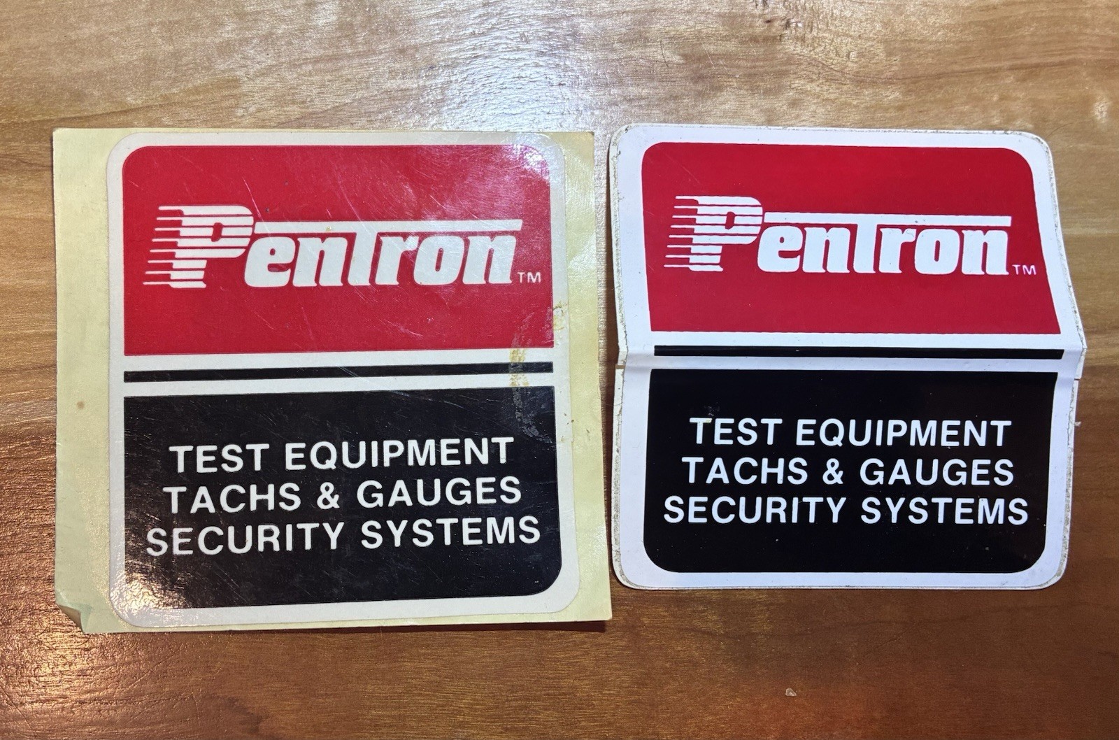 Pentron Test Equipment Tachs & Gauges Original 80\'s Racing Decal/Sticker Vintage Pentron Test Equipment Tachs & Gauges Original 80\'s Racing Decal/Sticker Vintage