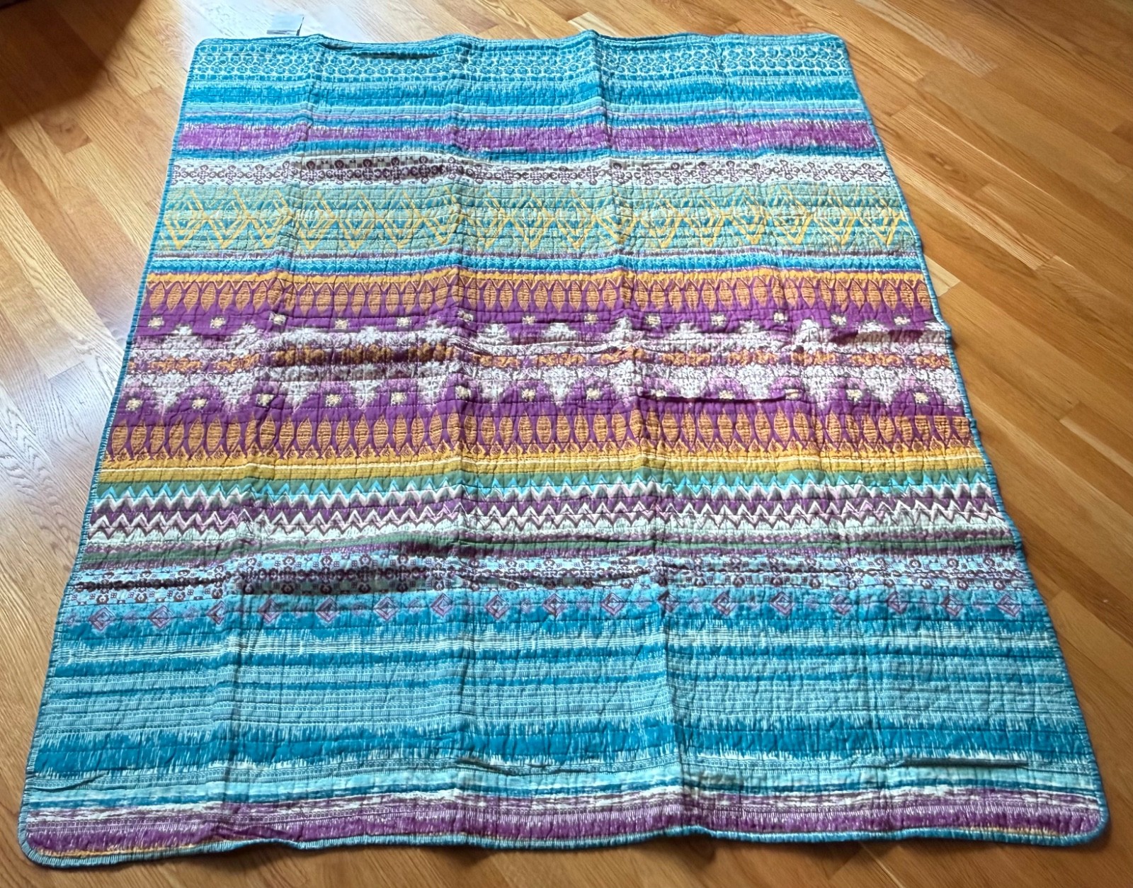 Greenland Home Southwest Siesta Throw 50 x 60  cotton quilted multi color New