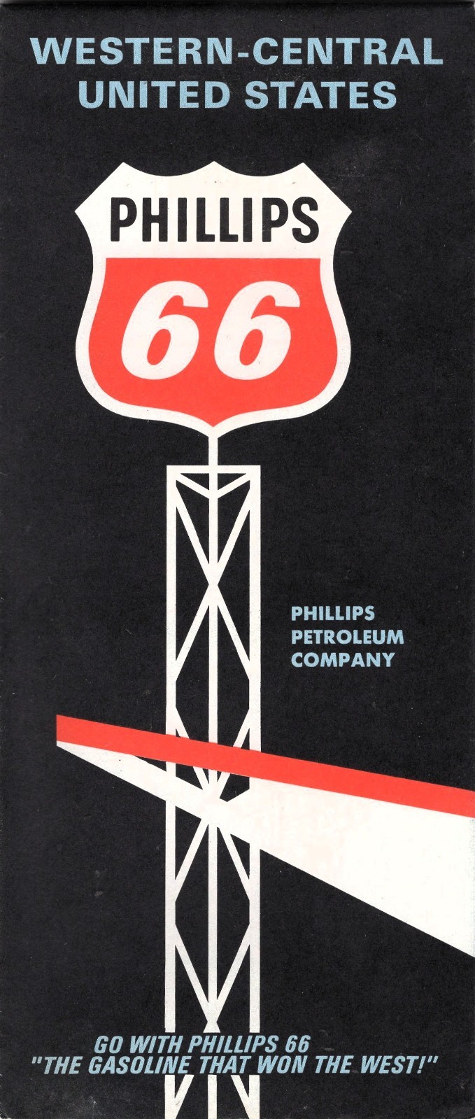 Western-Central United States 1967 Map Phillips 66 H.M. Gousha