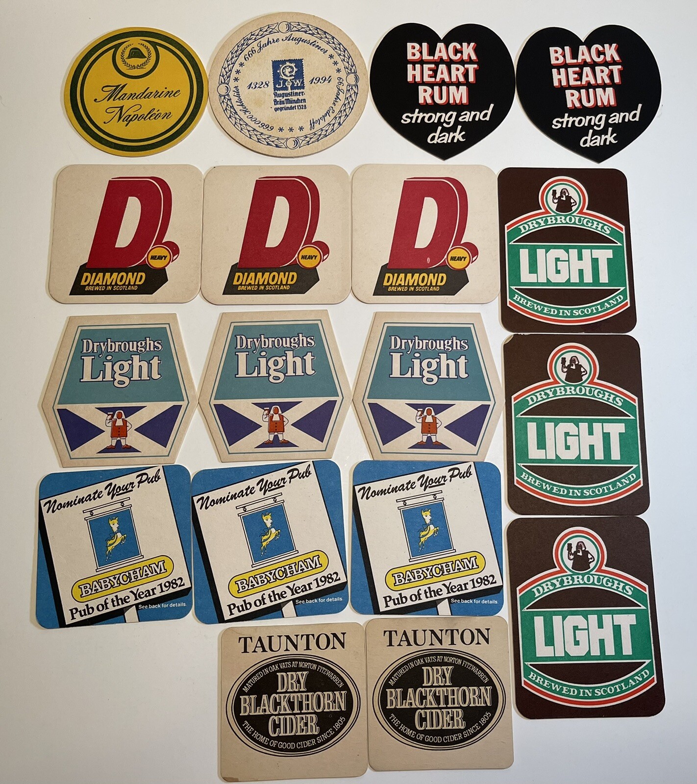 Lot of 18 Vintage Mostly Foreign Beer Coasters