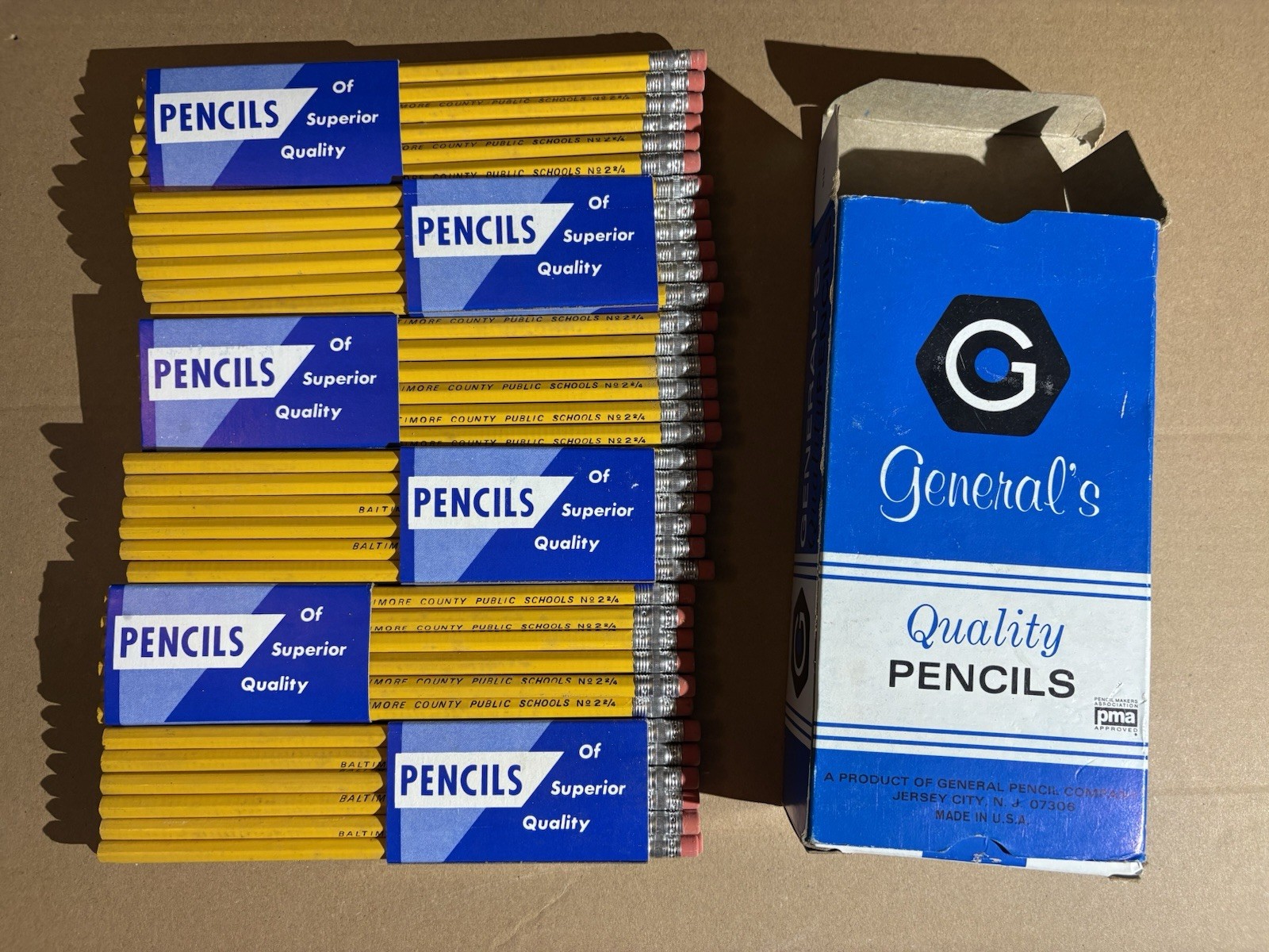 NEW Vtg Six Dozen General’s Badger #310 Pencils No. 2 2/4 1/2 USA Baltimore