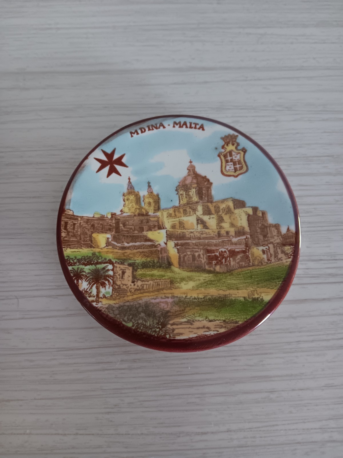 Vintage Ceramic Mdina Malta Italy Souvenir Mini Plate Hand Painted 4\