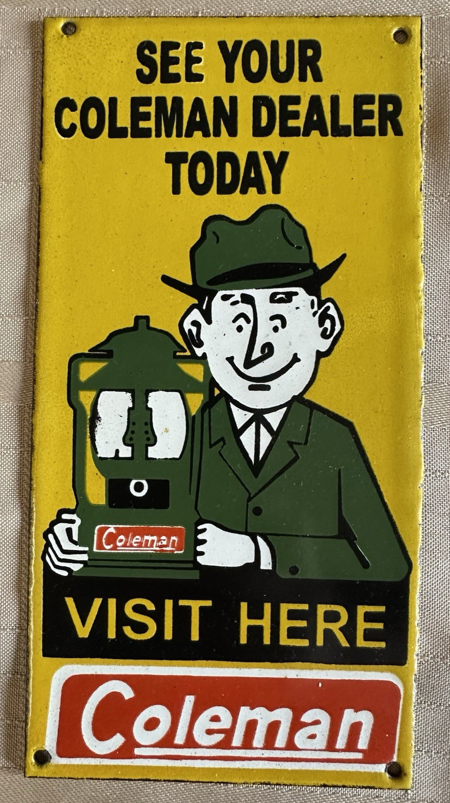 Porcelain Enamel Coleman Dealer Sign 8