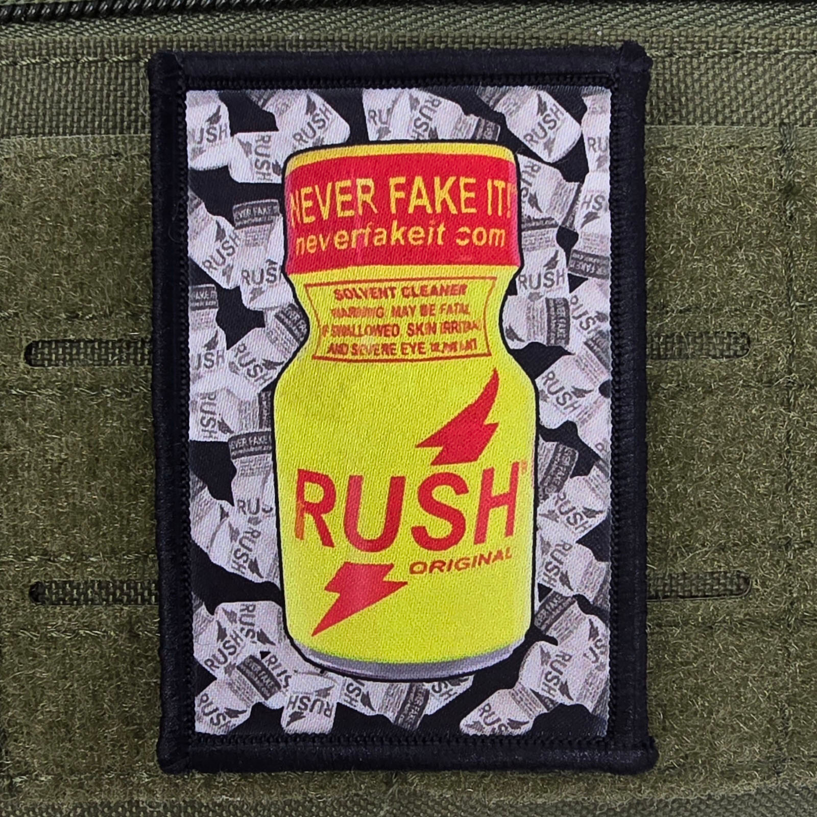 PATCH Rush Poppers Moral Tactical Military Army USA Flag Hook & Loop 3x2