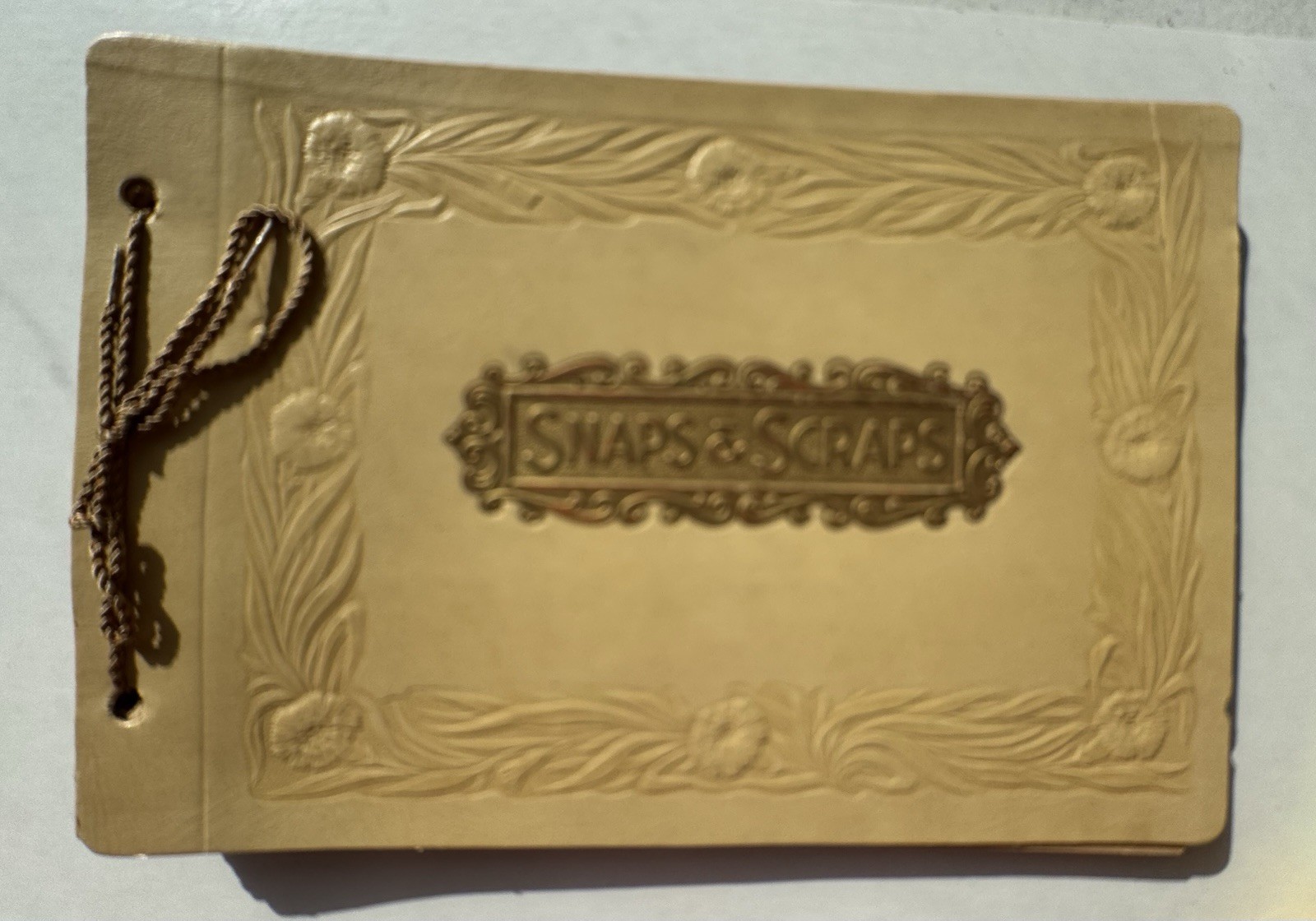 EMPTY Antique Photo Album Scrapbook 82 Pages Gold Embossed Insert Remove VTG EMPTY Antique Photo Album Scrapbook 82 Pages Gold Embossed Insert Remove VTG